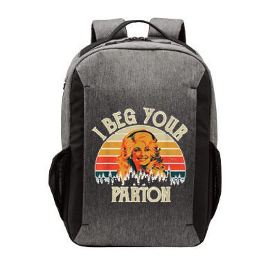 Funny Vintage I Beg Your Parton Funny Vector Backpack