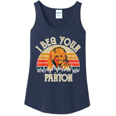 Funny Vintage I Beg Your Parton Funny Ladies Essential Tank