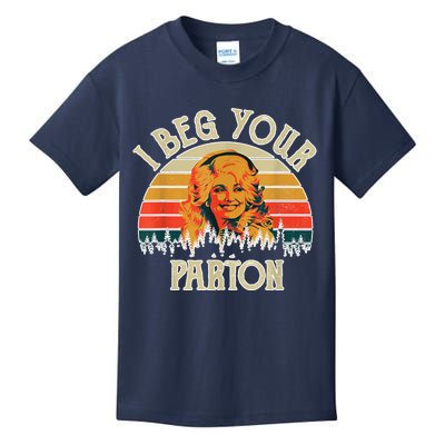 Funny Vintage I Beg Your Parton Funny Kids T-Shirt