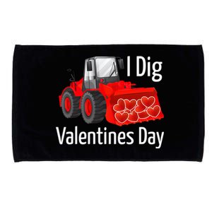 Funny Valentines Imeaningful Giftdig You Outfit Tractor Heart Gift Microfiber Hand Towel