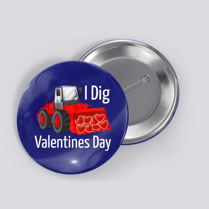 Funny Valentines Imeaningful Giftdig You Outfit Tractor Heart Gift Button