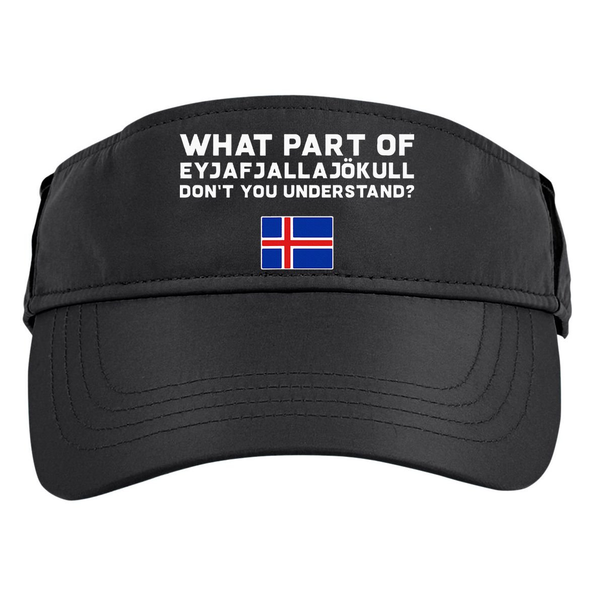 Funny Volcano Iceland Adult Drive Performance Visor