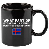 Funny Volcano Iceland 11oz C Handle Ceramic Mug