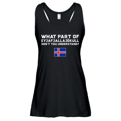 Funny Volcano Iceland Ladies Essential Flowy Tank