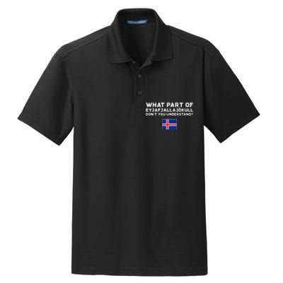 Funny Volcano Iceland Dry Zone Grid Polo