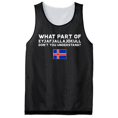 Funny Volcano Iceland Mesh Reversible Basketball Jersey Tank