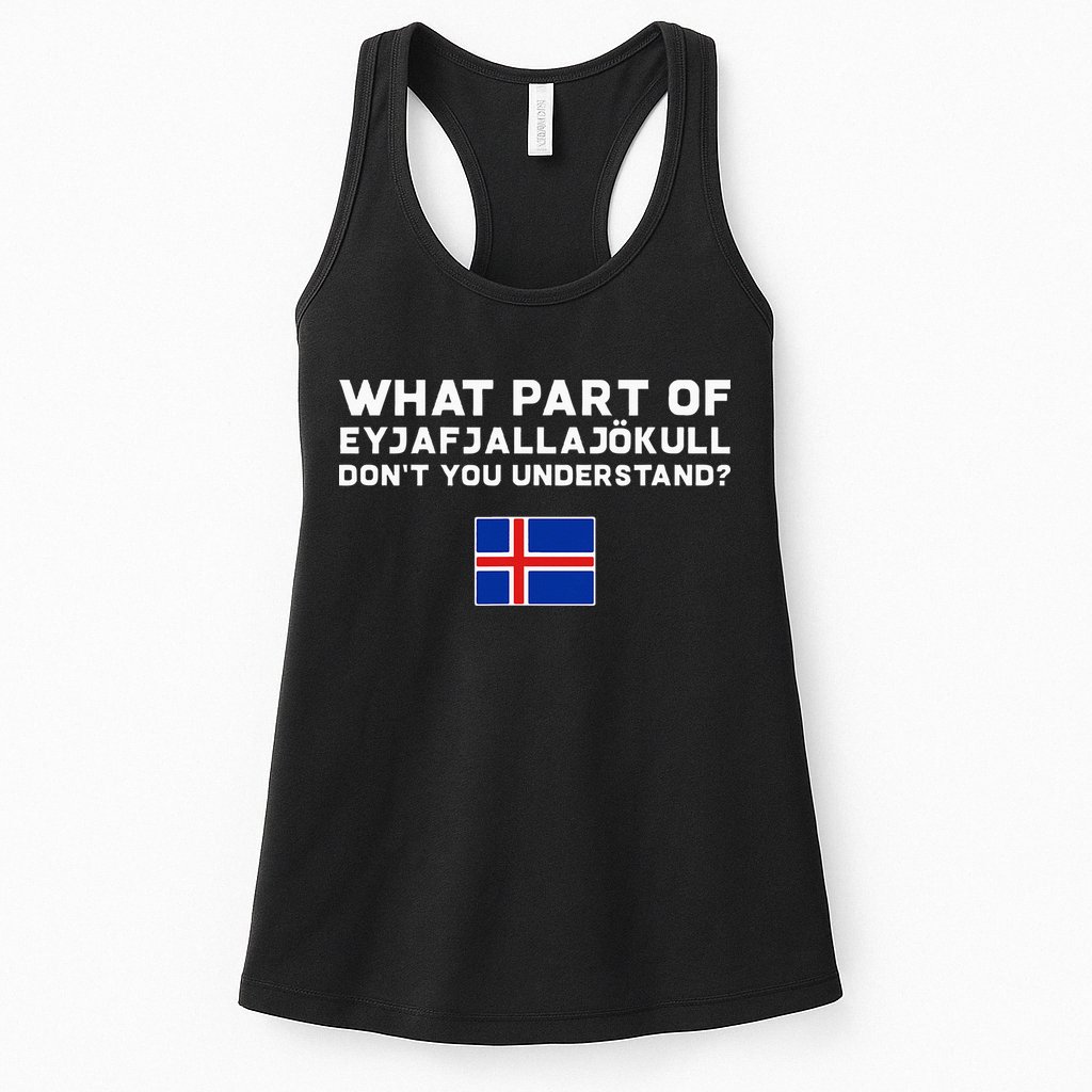 Funny Volcano Iceland Womens Tank Top