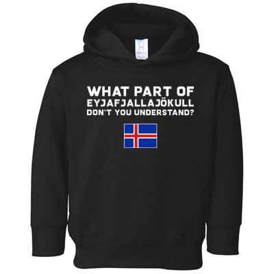 Funny Volcano Iceland Toddler Hoodie