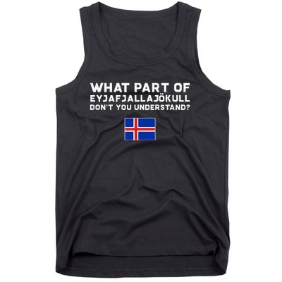 Funny Volcano Iceland Tank Top