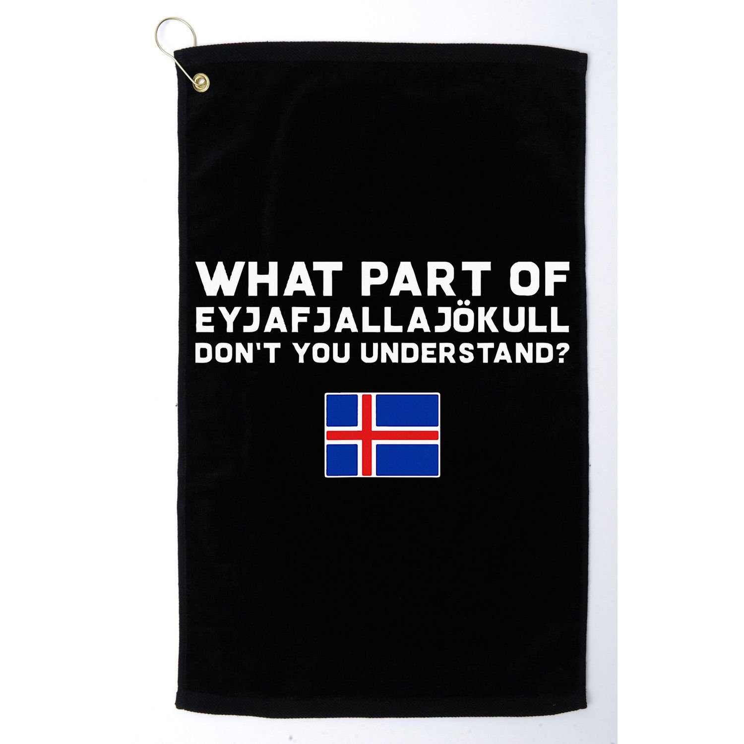 Funny Volcano Iceland Golf Towel