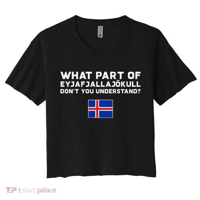 Funny Volcano Iceland Crop Top