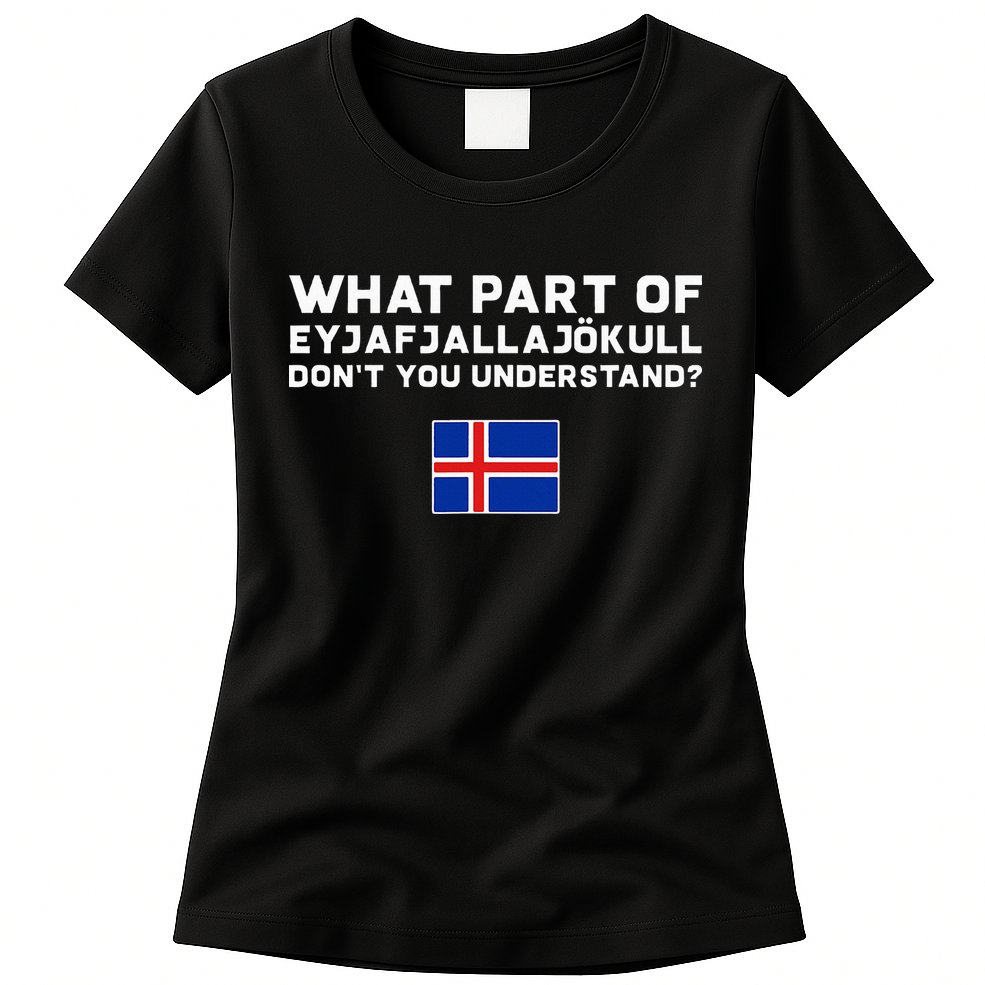 Funny Volcano Iceland Womens T-Shirt