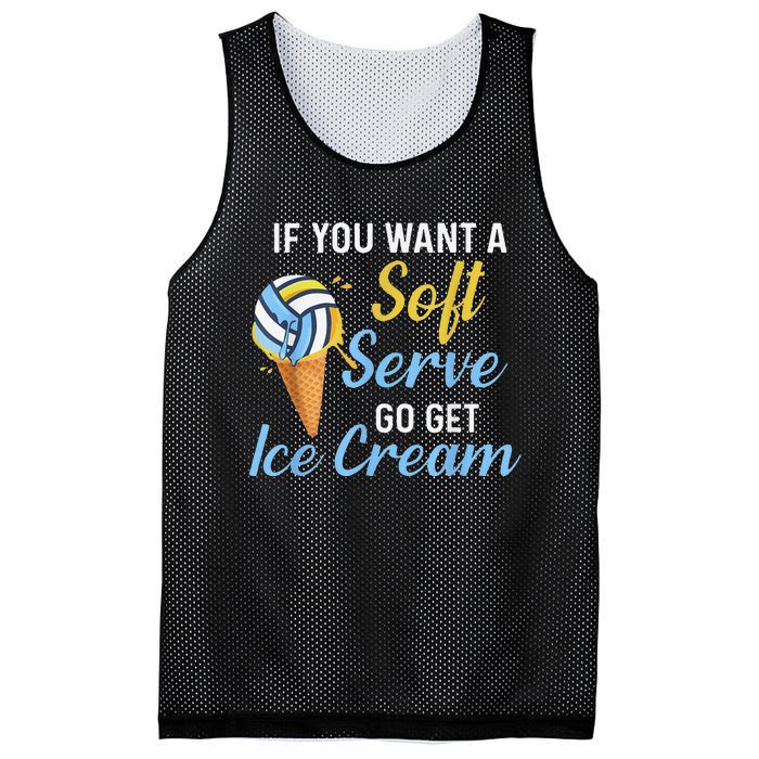 Funny Volleyball If You Want A Soft Serve Volleyball  Mesh Reversible Basketball Jersey Tank