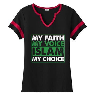 Faith Voice Islam Choice Religion Religious Islamic Gift Cute Gift Ladies Halftime Notch Neck Tee