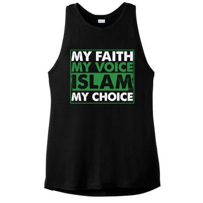 Faith Voice Islam Choice Religion Religious Islamic Gift Cute Gift Ladies PosiCharge Tri-Blend Wicking Tank