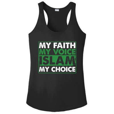 Faith Voice Islam Choice Religion Religious Islamic Gift Cute Gift Ladies PosiCharge Competitor Racerback Tank