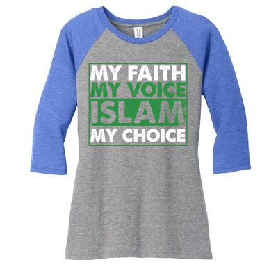 Faith Voice Islam Choice Religion Religious Islamic Gift Cute Gift Women's Tri-Blend 3/4-Sleeve Raglan Shirt