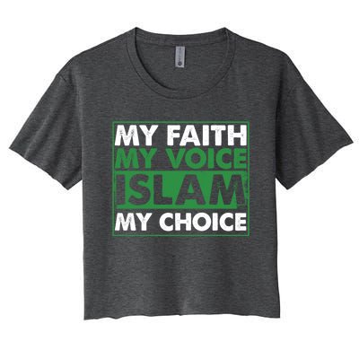 Faith Voice Islam Choice Religion Religious Islamic Gift Cute Gift Women's Crop Top Tee