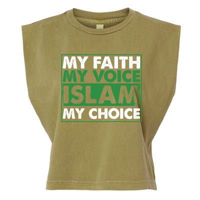 Faith Voice Islam Choice Religion Religious Islamic Gift Cute Gift Garment-Dyed Women's Muscle Tee