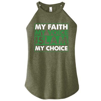 Faith Voice Islam Choice Religion Religious Islamic Gift Cute Gift Women’s Perfect Tri Rocker Tank