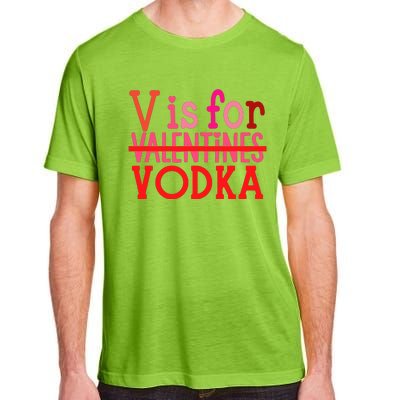 Funny V Is For Vodka Drinking ValentineS Day Adult ChromaSoft Performance T-Shirt