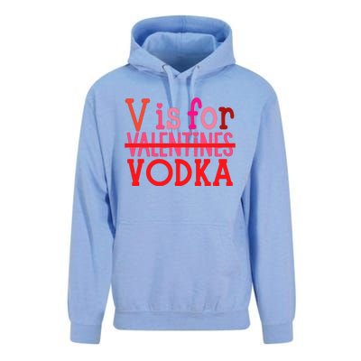 Funny V Is For Vodka Drinking ValentineS Day Unisex Surf Hoodie