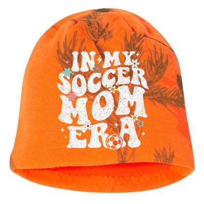 Funny Vintage In My Soccer Mom Era Football Mama Groovy Life Kati - Camo Knit Beanie