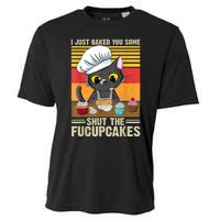 Funny Vintage I Just Baked You Some Shut The Fucupcakes Cat Cooling Performance Crew T-Shirt