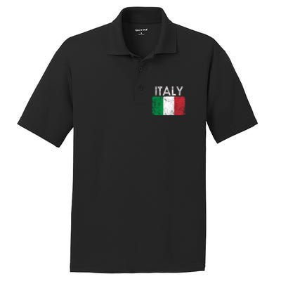 Funny Vintage Italian Italy Flag Pride Gift PosiCharge RacerMesh Polo