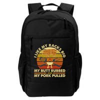 Funny Vintage I Like My Racks Big Butt Rubbed And Pork Pulled Meat Cut Lines Backpack