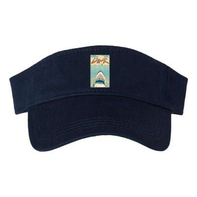 Funny Vintage Japanese Jaws Shark Poster Visor