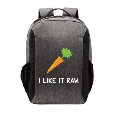 Funny Vegetable Joke I Like It Raw Carrot Vegan Raw Food Vector Backpack