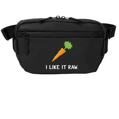 Funny Vegetable Joke I Like It Raw Carrot Vegan Raw Food Crossbody Pack