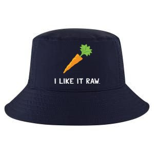 Funny Vegetable Joke I Like It Raw Carrot Vegan Raw Food Cool Comfort Performance Bucket Hat