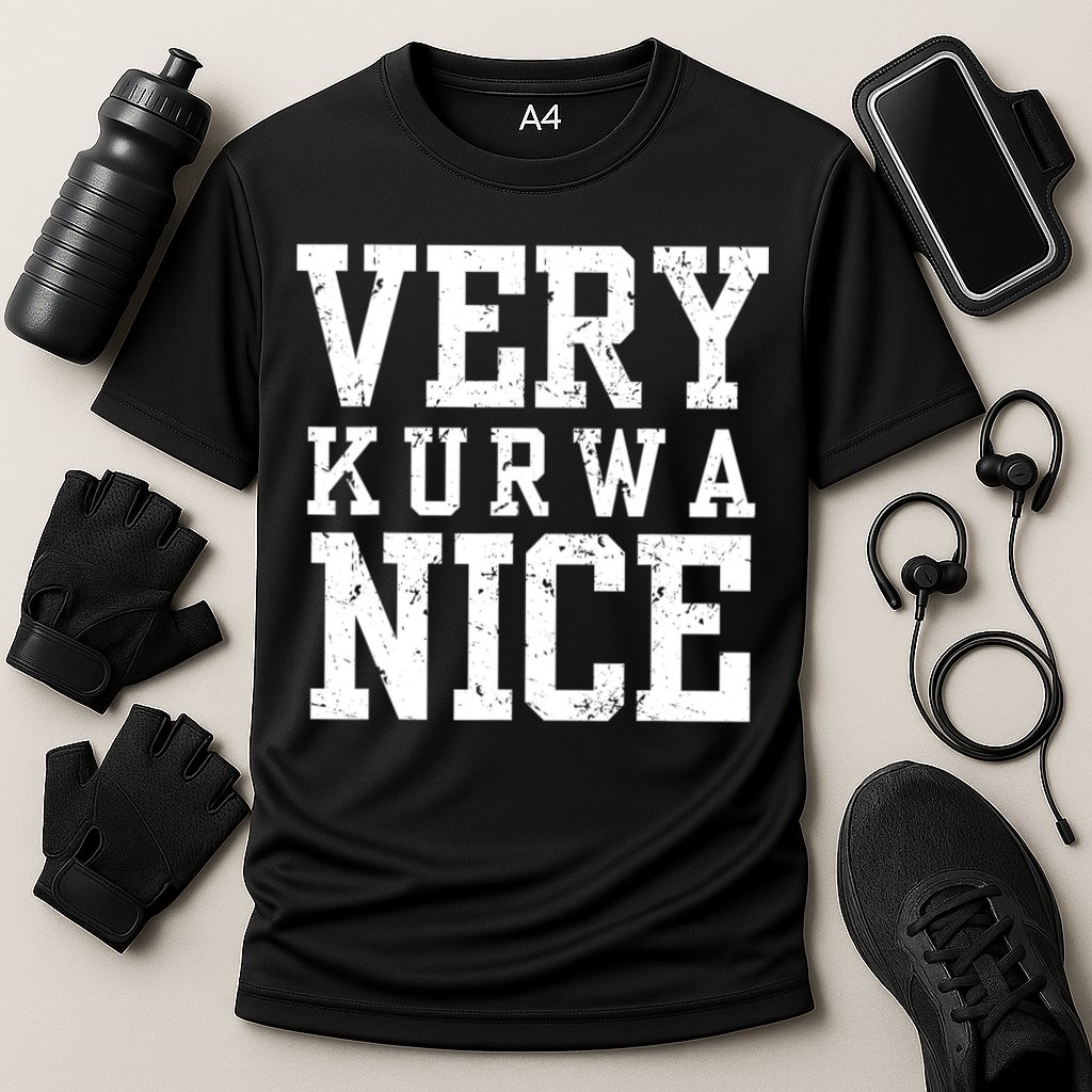 Funny Very Kurwa Nice Poland Polska Very Nice Fathers Day Cooling Performance Crew T-Shirt