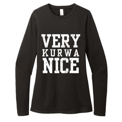 Funny Very Kurwa Nice Poland Polska Very Nice Fathers Day Womens CVC Long Sleeve Shirt