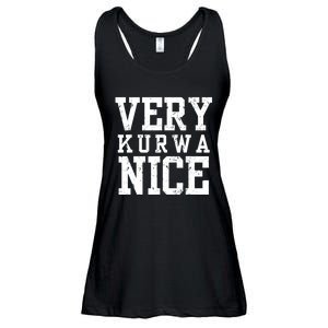 Funny Very Kurwa Nice Poland Polska Very Nice Fathers Day Ladies Essential Flowy Tank