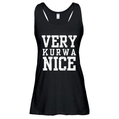 Funny Very Kurwa Nice Poland Polska Very Nice Fathers Day Ladies Essential Flowy Tank