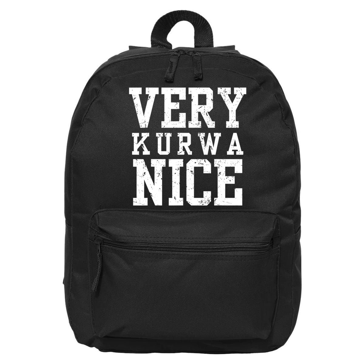 Funny Very Kurwa Nice Poland Polska Very Nice Fathers Day 16 in Basic Backpack