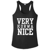 Funny Very Kurwa Nice Poland Polska Very Nice Fathers Day Ladies PosiCharge Competitor Racerback Tank