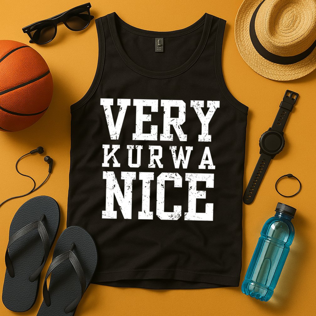 Funny Very Kurwa Nice Poland Polska Very Nice Fathers Day Tank Top