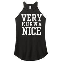 Funny Very Kurwa Nice Poland Polska Very Nice Fathers Day Women's Perfect Tri Rocker Tank