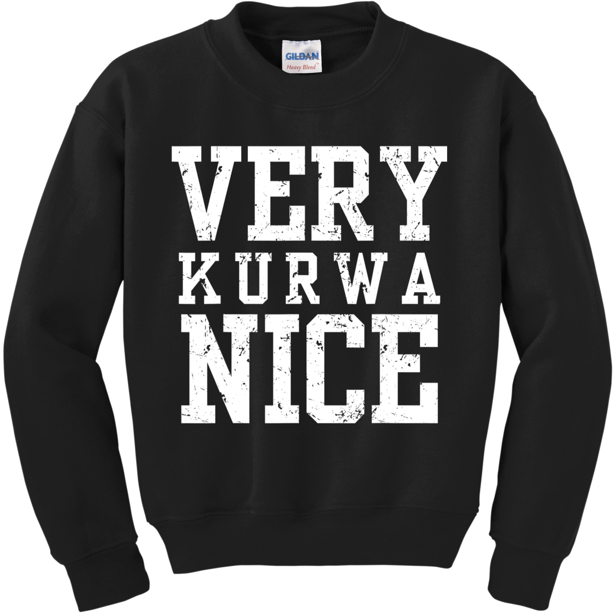 Funny Very Kurwa Nice Poland Polska Very Nice Fathers Day Kids Sweatshirt