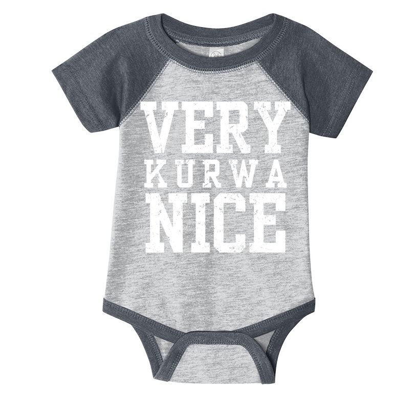 Funny Very Kurwa Nice Poland Polska Very Nice Fathers Day Infant Baby Jersey Bodysuit