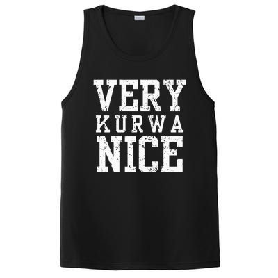 Funny Very Kurwa Nice Polish English Sarcasm PosiCharge Competitor Tank