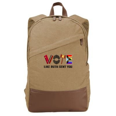 Funny Vote Like Ruth Sent You Gavel Feminists Lgbt Pride Design Gift Cotton Canvas Backpack