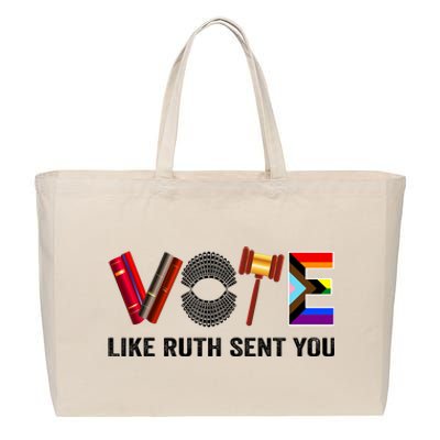 Funny Vote Like Ruth Sent You Gavel Feminists Lgbt Pride Design Gift Cotton Canvas Jumbo Tote