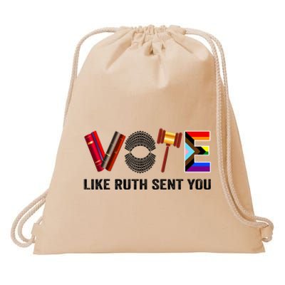 Funny Vote Like Ruth Sent You Gavel Feminists Lgbt Pride Design Gift Drawstring Bag