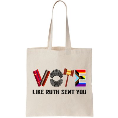 Funny Vote Like Ruth Sent You Gavel Feminists Lgbt Pride Design Gift Tote Bag