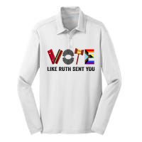 Funny Vote Like Ruth Sent You Gavel Feminists Lgbt Pride Design Gift Silk Touch Performance Long Sleeve Polo